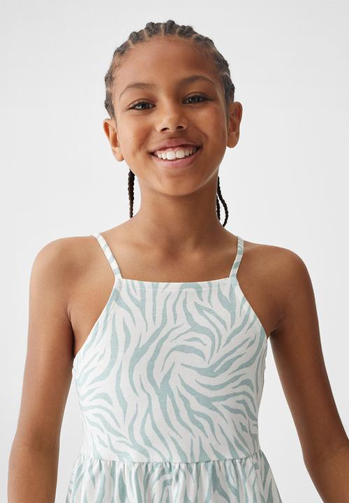 MANGO - Dress safari - verde pastel