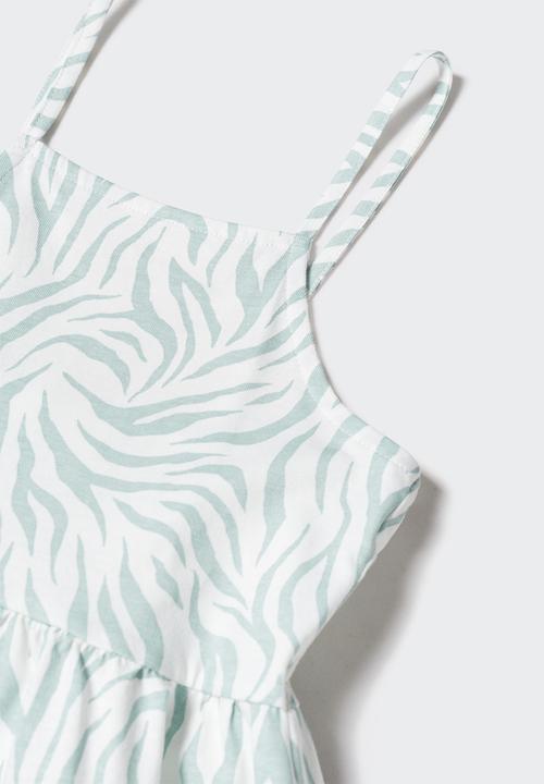 MANGO - Dress safari - verde pastel