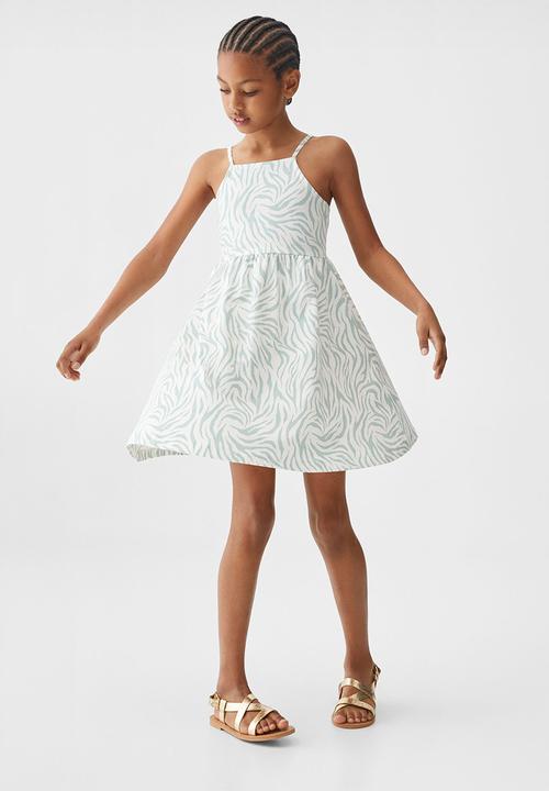 MANGO - Dress safari - verde pastel