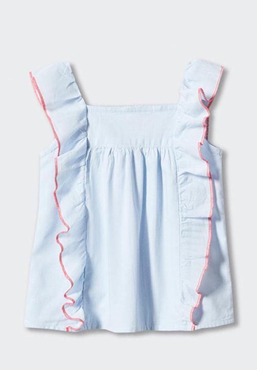 MANGO - Blouse caly - celeste