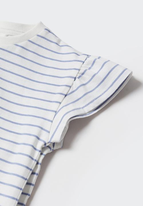 MANGO - T-shirt mia - white & blue