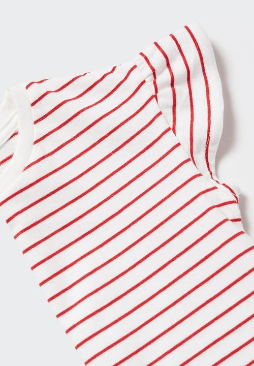 MANGO - T-shirt mia - white & red
