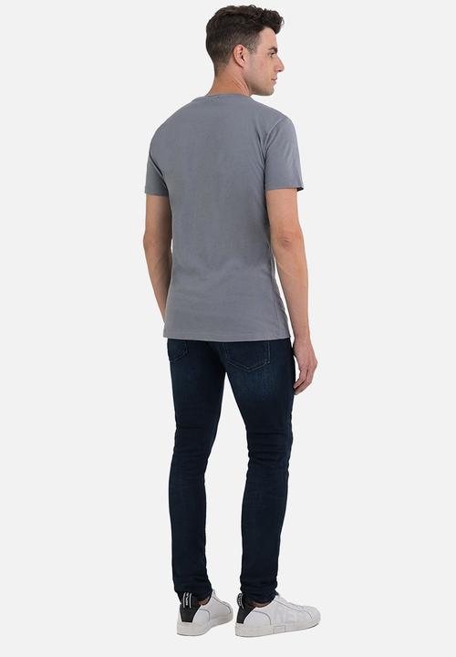 Replay - Slogan print tee - dark grey