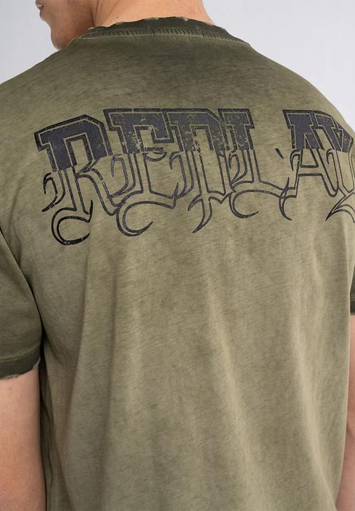 Replay - Skull tee - olive