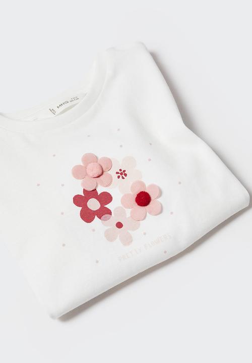 MANGO - T-shirt sunrise - white