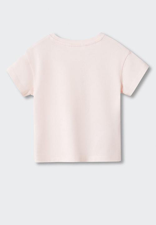 MANGO - T-shirt maya - rosa pastel