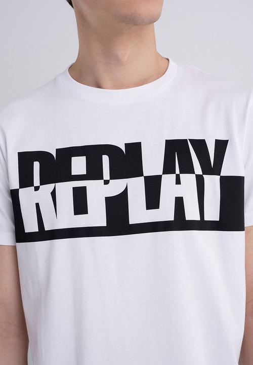Replay - Coporate logo tee - white