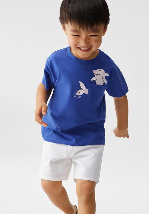 MANGO - T-shirt caribe - bright blue