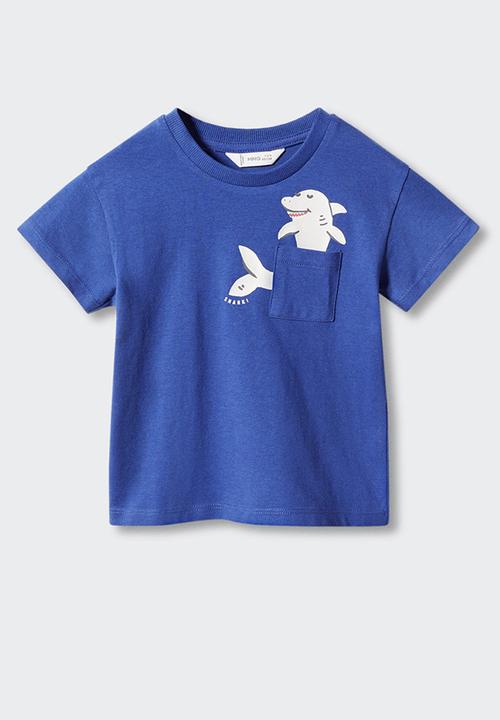 MANGO - T-shirt caribe - bright blue