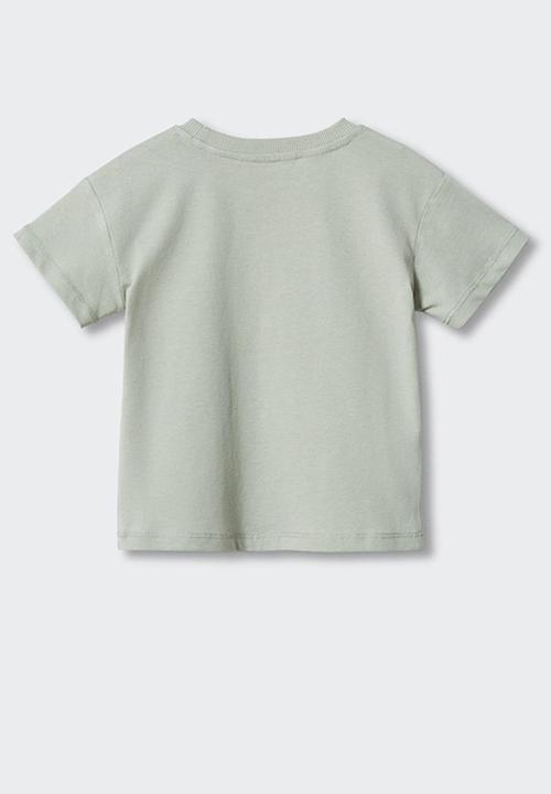 MANGO - T-shirt family - khaki