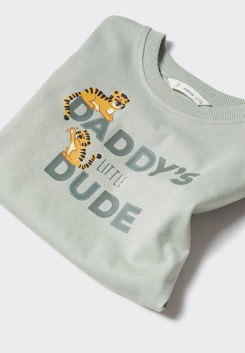 MANGO - T-shirt family - khaki