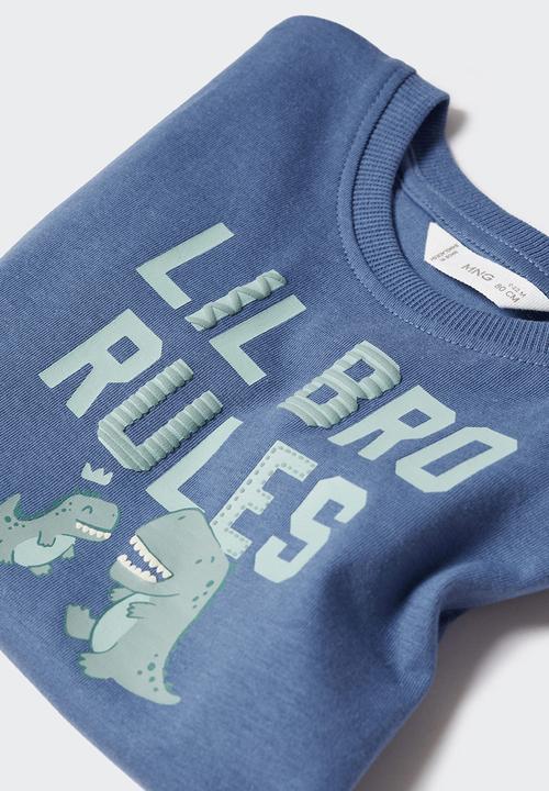 MANGO - T-shirt family - azul