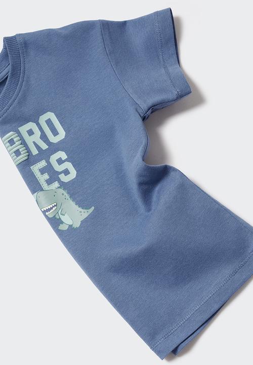 MANGO - T-shirt family - azul
