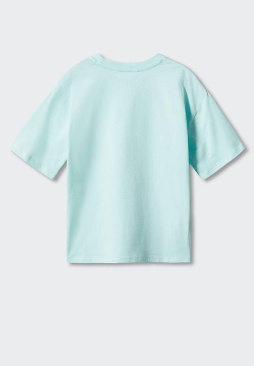 MANGO - T-shirt deep - turquesa