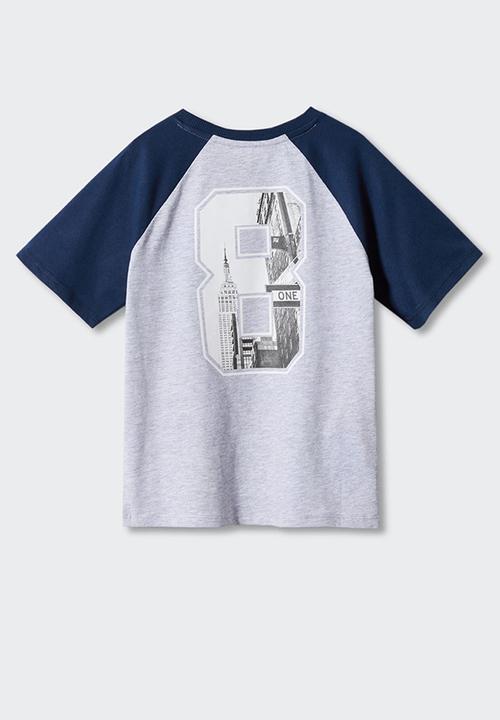 MANGO - T-shirt numero - medium grey