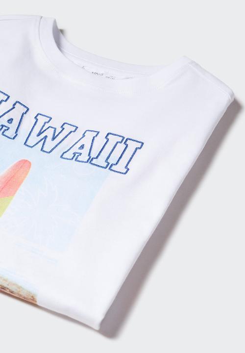 MANGO - T-shirt surfclub - off white