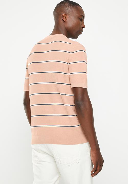 MANGO - Mens T-shirt - light pink