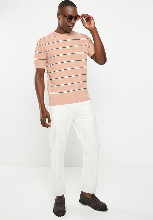 MANGO - Mens T-shirt - light pink