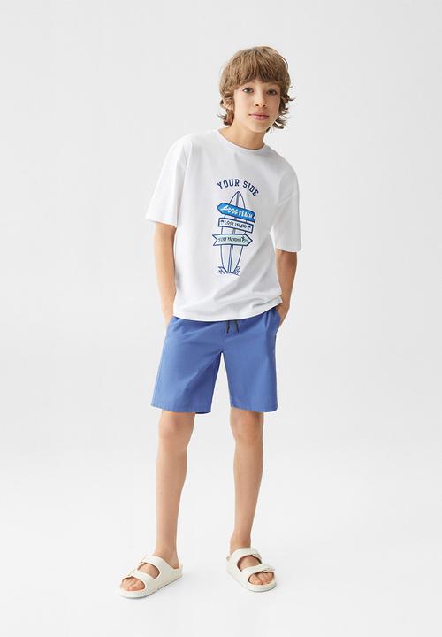 MANGO - T-shirt tabla - off white