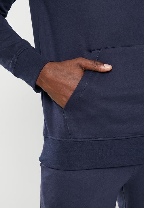 Reebok - Ri big stacked logo hoodie - navy