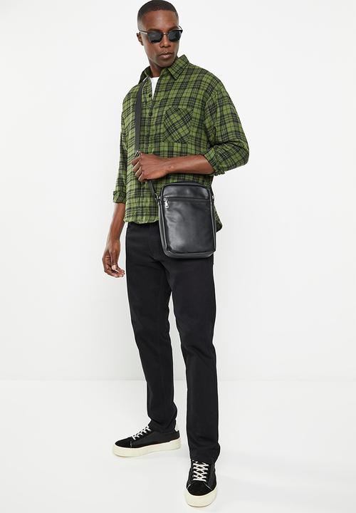 basicthread - Check long sleeve overshirt - green
