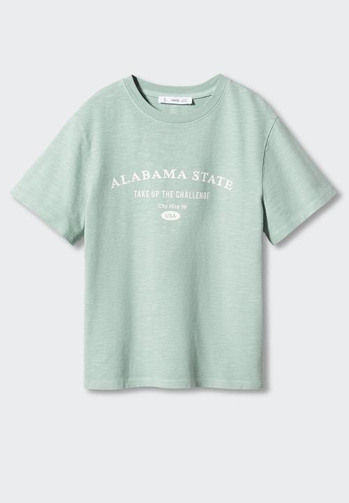 MANGO - T-shirt states - green