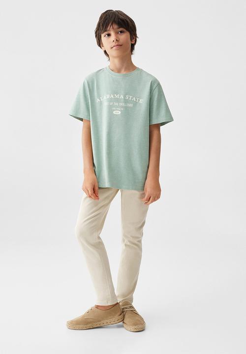 MANGO - T-shirt states - green