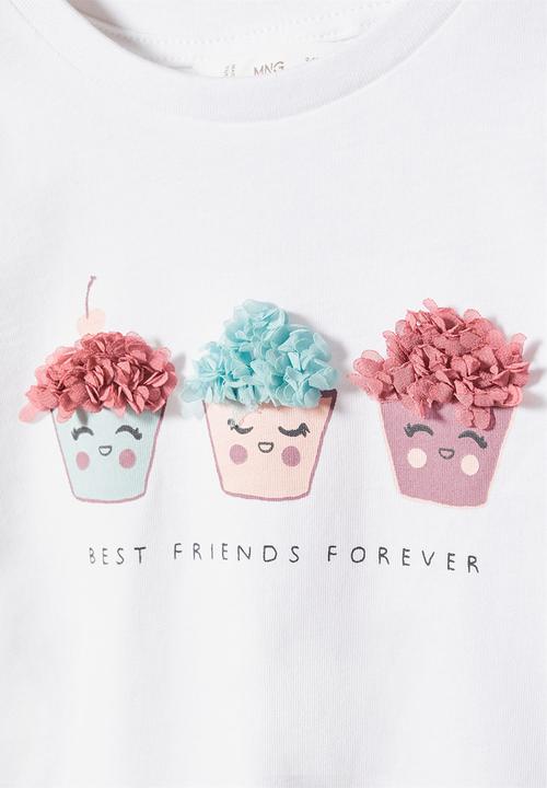 MANGO - T-shirt cupcake - off white
