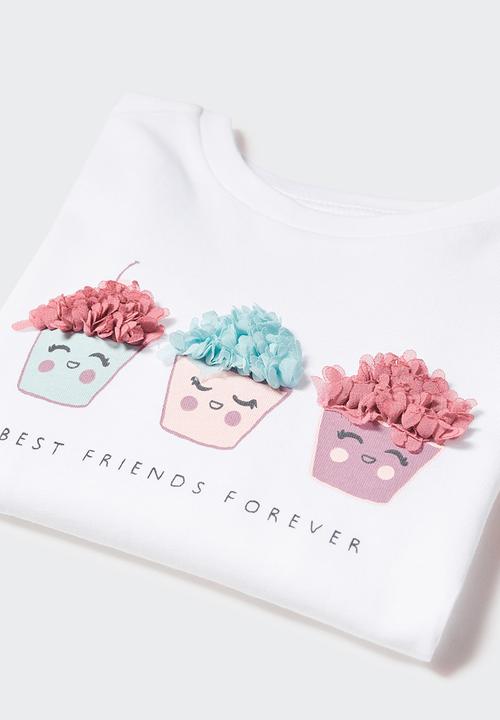 MANGO - T-shirt cupcake - off white