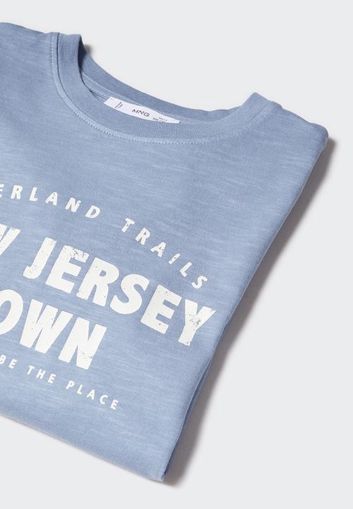 MANGO - T-shirt states - blue