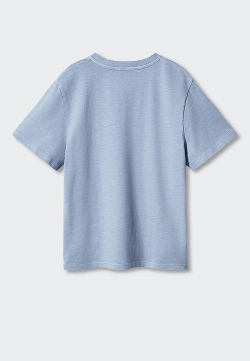 MANGO - T-shirt states - blue