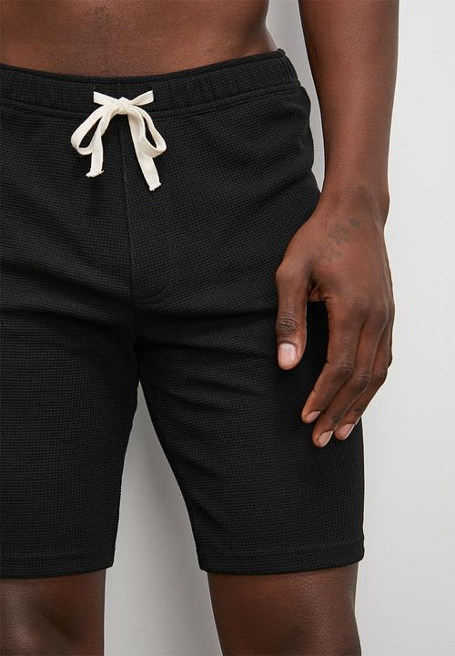 Superbalist - Waffle knit lounge short - black