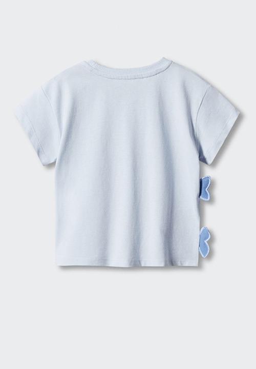 MANGO - T-shirt mum - celeste