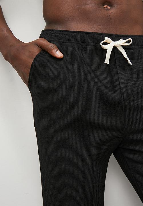 Superbalist - Waffle knit lounge pant - black