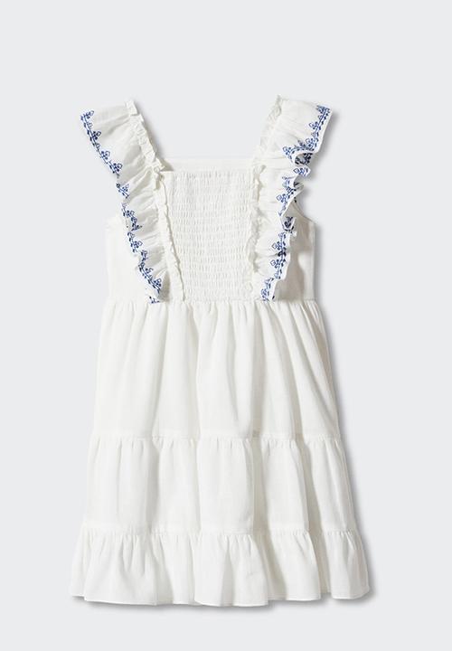 MANGO - Dress creta - blanco