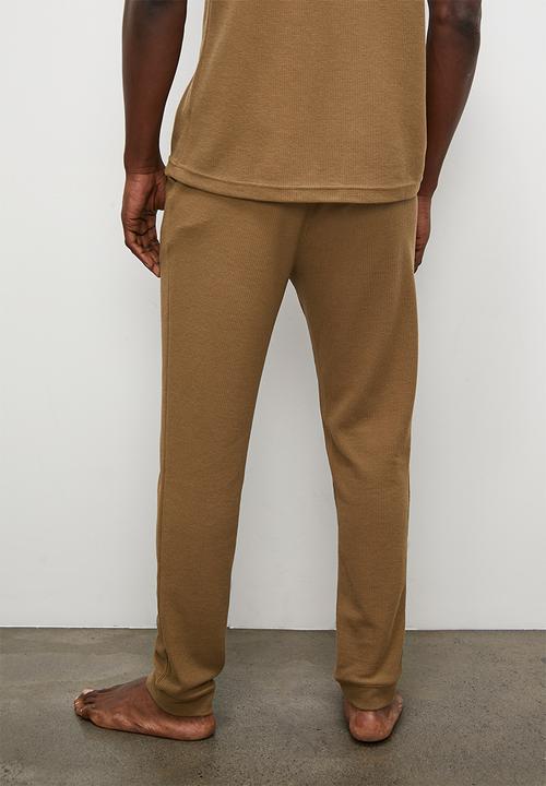 Superbalist - Waffle knit lounge pant - caramel