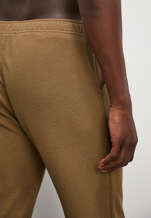 Superbalist - Waffle knit lounge pant - caramel