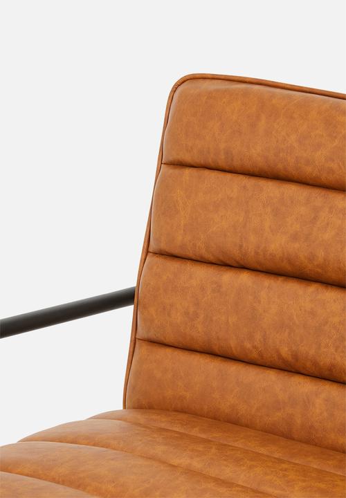 Sixth Floor - Remi pu occasional chair - tan