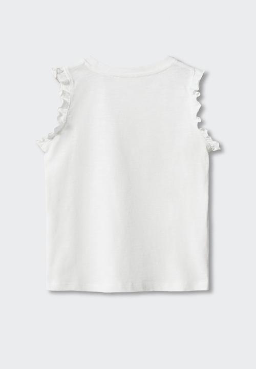 MANGO - T-shirt bandini - off white