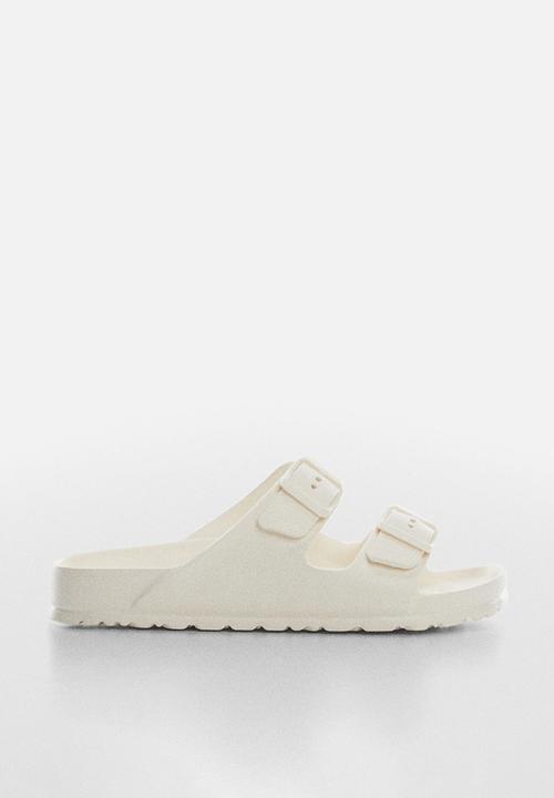 MANGO - Flip-flop pauw - blanco