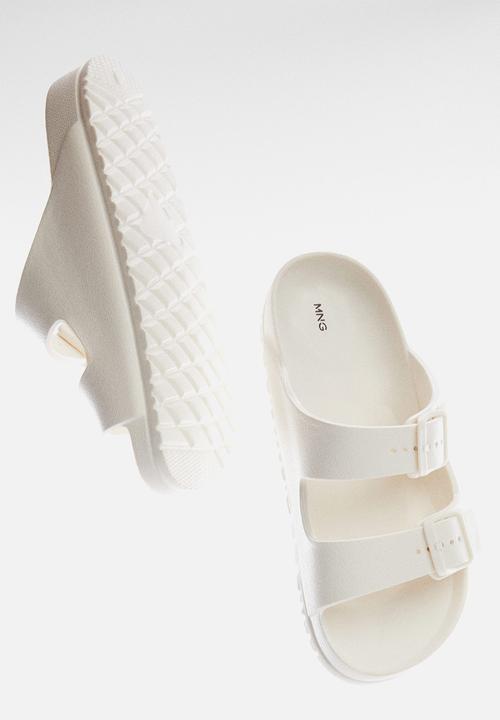 MANGO - Flip-flop pauw - blanco