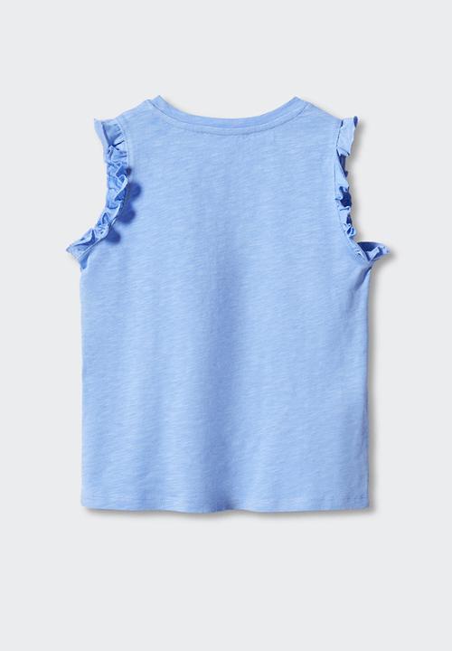 MANGO - T-shirt bandini - blue