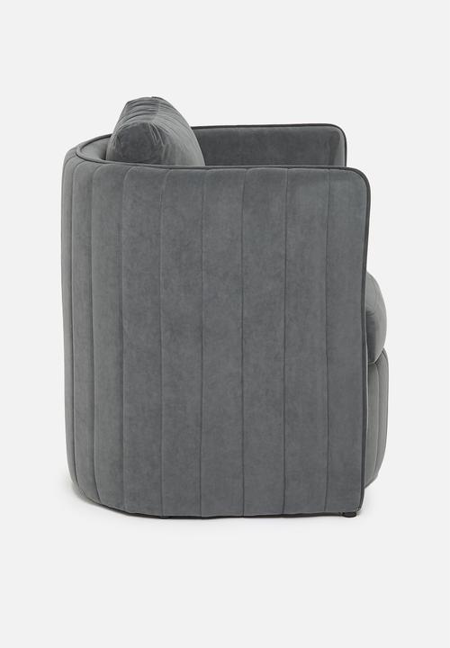 Sixth Floor - Tristan occasional and foot stool - grey