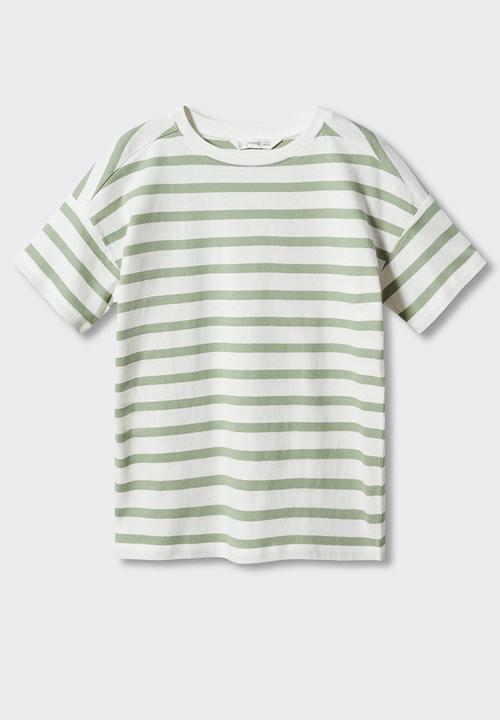 MANGO - T-shirt tim - verde pastel