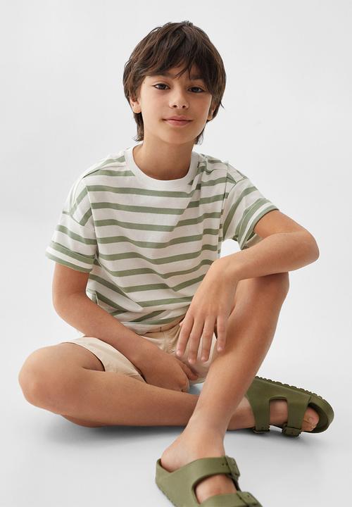 MANGO - T-shirt tim - verde pastel