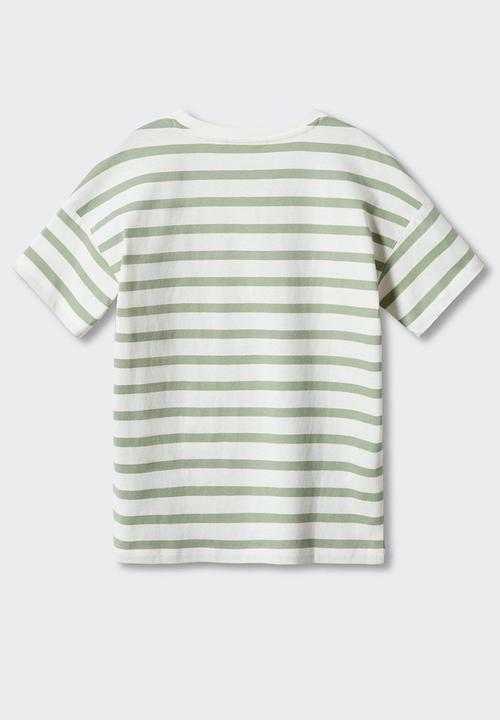 MANGO - T-shirt tim - verde pastel