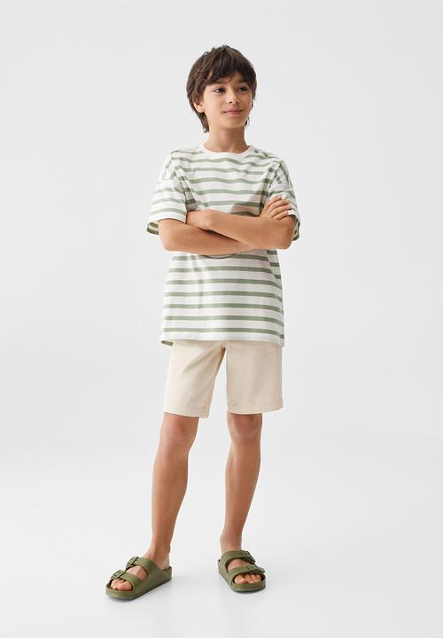 MANGO - T-shirt tim - verde pastel