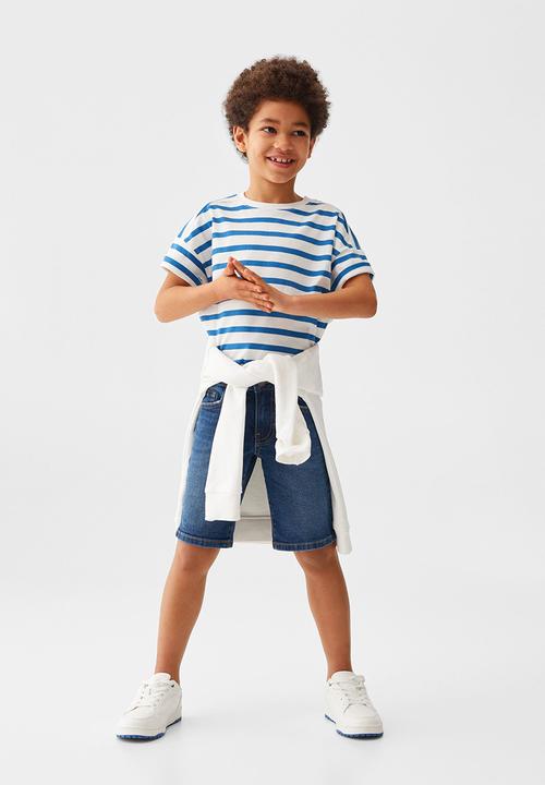 MANGO - T-shirt tim - azul