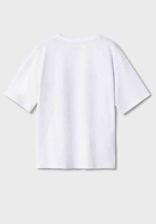 MANGO - T-shirt florida - offwhite