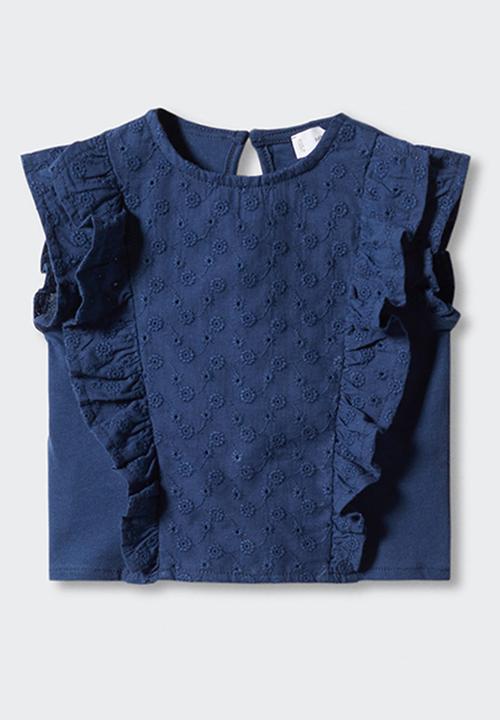 MANGO - T-shirt crafted - marino
